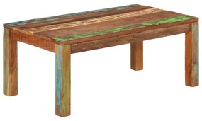 vidaXL Mesa de centro 110x55x40 cm Madeira Sólida Recuperada