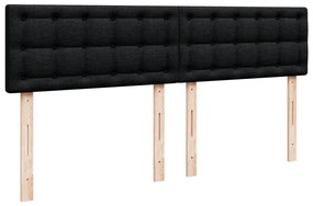 Cama com molas/colchão 180x200 cm tecido preto