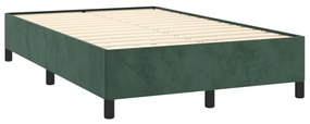 Estrutura de cama com colchão verde escuro 120x190 cm Veludo