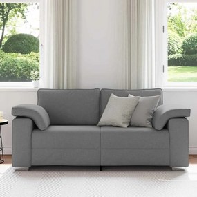 Sofá Loveseat Cinza Escuro, 140 cm, Tecido