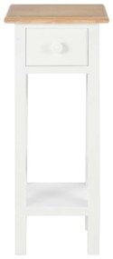 Mesa lateral 27x27x65,5 cm madeira branco