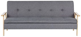Sofá-cama estofado em tecido cinzento TJORN Beliani