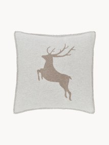 Soft fleece pillowcase Sylt with deer motif