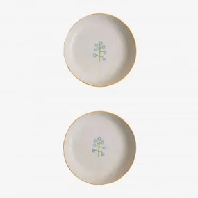 Pacote De 2 Pratos Fundos Em Grés Marneda Multicor Classic - Sklum