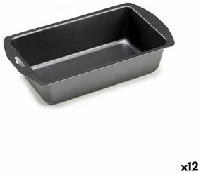 Molde para o Forno Cinzento Escuro Aço com Carbono (13 X 6,3 X 30 cm) (12 Unidades)