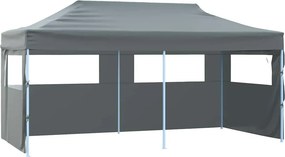 48867 vidaXL Tenda dobrável profissional festas 4 paredes 3x6m aço antracite