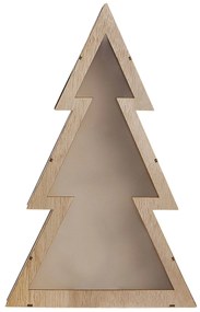 Decoração em madeira clara com LED em forma árvore de Natal 35 cm JUVA Beliani