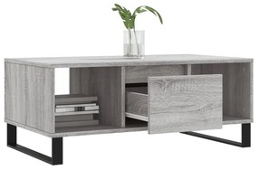 Mesa de centro 90x50x36,5 cm derivados madeira cinzento sonoma