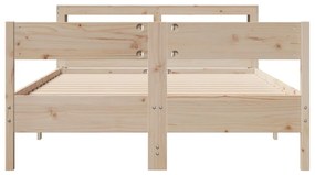 Cama sem colchão 120x190 cm madeira de pinho maciça