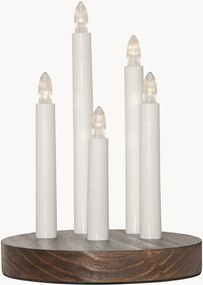 Candeeiro LED decorativo de Natal com base em madeira de pinho Doris