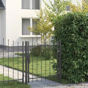 vidaXL Portão de Jardim, Portão de Cerca com bloqueio Cinzeto