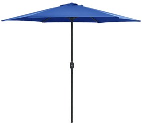 vidaXL Guarda-sol de jardim com poste alumínio 270x246 cm azul-ciano
