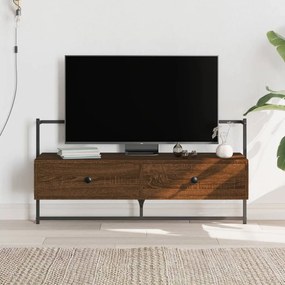 vidaXL Móvel TV parede 100,5x30x51 cm deriv. madeira carvalho castanho