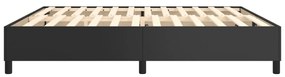 Estrutura de cama 200x200 cm couro artificial preto