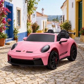 Carro elétrico para crianças Porsche 911 24V 4x4, 2 lugares, controlo remoto, entrada USB/AUX, motores de 200W, bateria de lítio, luzes LED licença OR