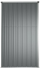 Abrigo p/ ferramentas jardim 161x89x161cm aço galvanizado cinza