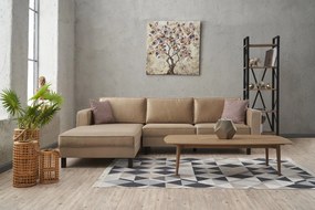 Sofá de Canto Kale – Creme – 258 x 83 x 181 cm
