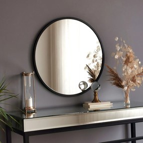 Espelho Siyah Metal – Preto – 60 cm x 60 cm x 2,2 cm