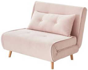 -100€ diretos: Sofá-cama, 1 lugar rosa-velho