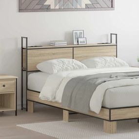 Cabeceira de armazenamento com cabeceira Carvalho sonoma 120 cm