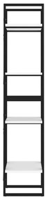 Estante com 4 prateleiras 40x30x140 cm derivados madeira branco