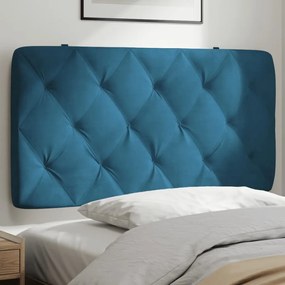 vidaXL Almofadão de cabeceira 100 cm veludo azul
