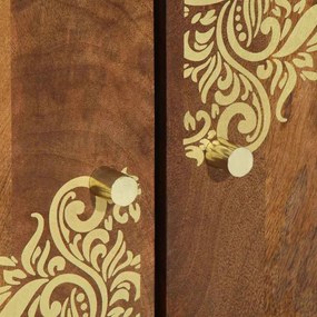 Buffet Castanho mel Madeira de acácia maciça 60 x 33 x 75 cm