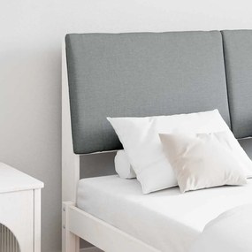 vidaXL Cabeceira estofada Cinzento-claro 150 cm