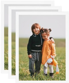 vidaXL Molduras para parede ou mesa 3 pcs 50x70 cm MDF branco