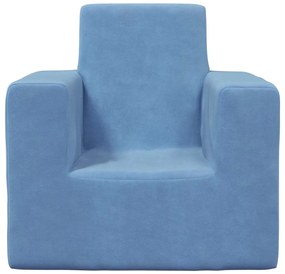 Sofá infantil pelúcia macia azul