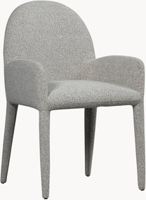 Cadeira de jantar com braços em bouclé Elegance