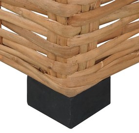Sofá sem braços com almofadões vime natural