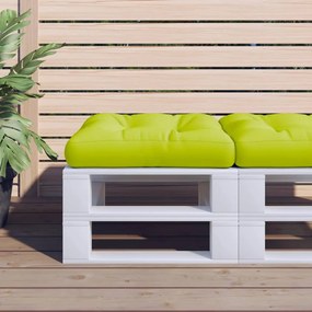 vidaXL Almofadão para paletes tecido verde brilhante