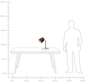 Candeeiro de mesa ajustável preto 42 cm MOOKI Beliani