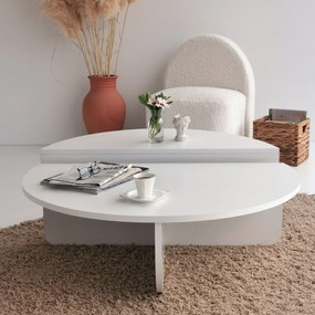 Mesa de Café Podium - Branca - 90x30x60cm, 85x35x30cm