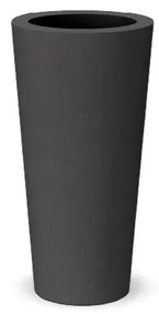 Vaso de flores colorido redondo Polietileno CASA, JARDIM, RESTAURANTE, BAR FICUS 60 (ø29x59 cm) - Cinzento