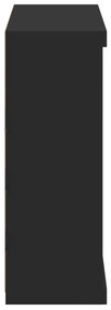 Aparador com luzes LED 81x37x100 cm preto
