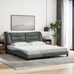 Estrutura de cama com LED sem colchão 180x200 cm tecido