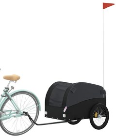 Reboque para bicicleta 45 kg ferro preto