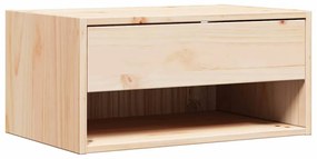 Mesa de Cabeceira Montada na Parede com gaveta 2 pcs Castanho