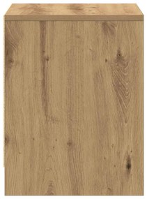 Mesa de cabeceira vidaXL Carvalhos Artesanal 45x34x44,5 cm Madeira Eng