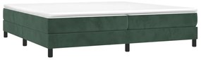 Estrutura de cama sem colchão 200x200 cm veludo verde-escuro