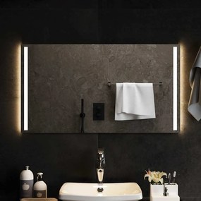 vidaXL Espelho de casa de banho com luzes LED 90x50 cm