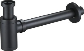 Mexen meia-sifão de lavatório redondo, preto antigo - 79950-79