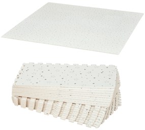HOMCOM Tapete Puzzle para Bebés 36 Peças 31,5x31,5cm Quebra Cabeça Infantil Modelo Estrelas de Espuma EVA Área de Cobertura 3,24m² Branco