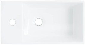 Lavatório 48x25x15 cm cerâmica branco