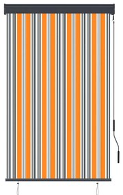 Estore de rolo para exterior 100x250 cm amarelo e azul