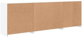 Aparador com luzes LED 202x37x67 cm branco