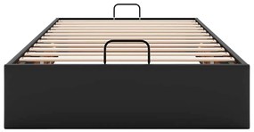 Estrutura de cama otomana sem colchão 90x200 cm preto