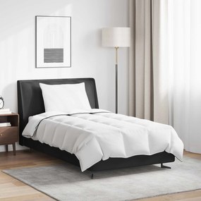 vidaXL Edredom de Inverno com travesseiro 2 pcs Branco Pena de ganso
